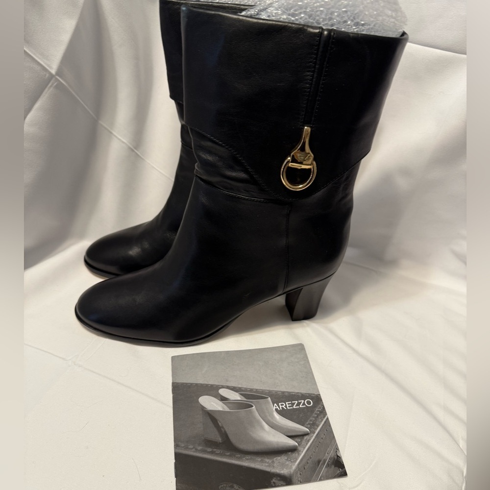 Arezzo Black Leather Boots